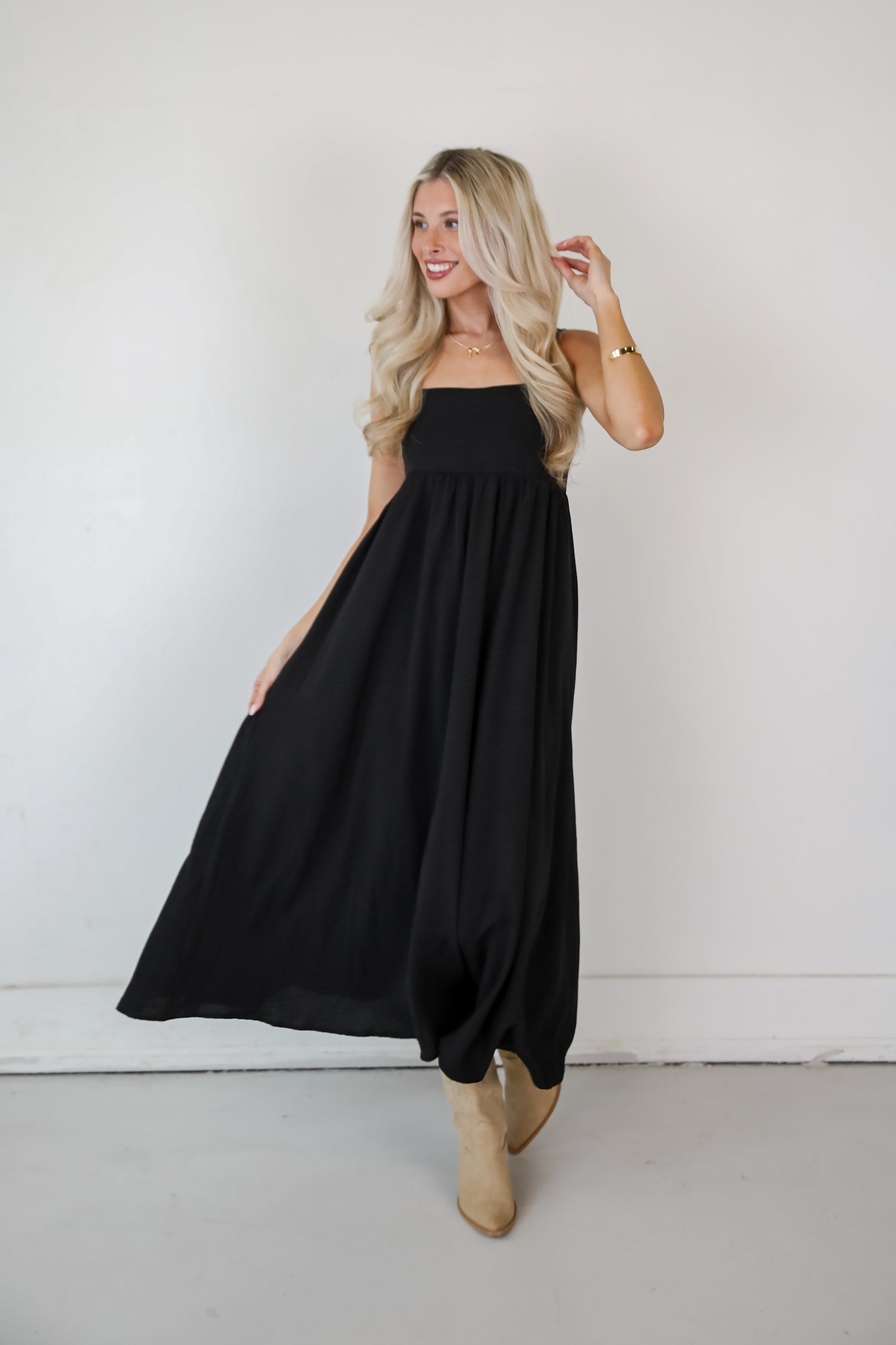 Your Only Darling Black Maxi Dress