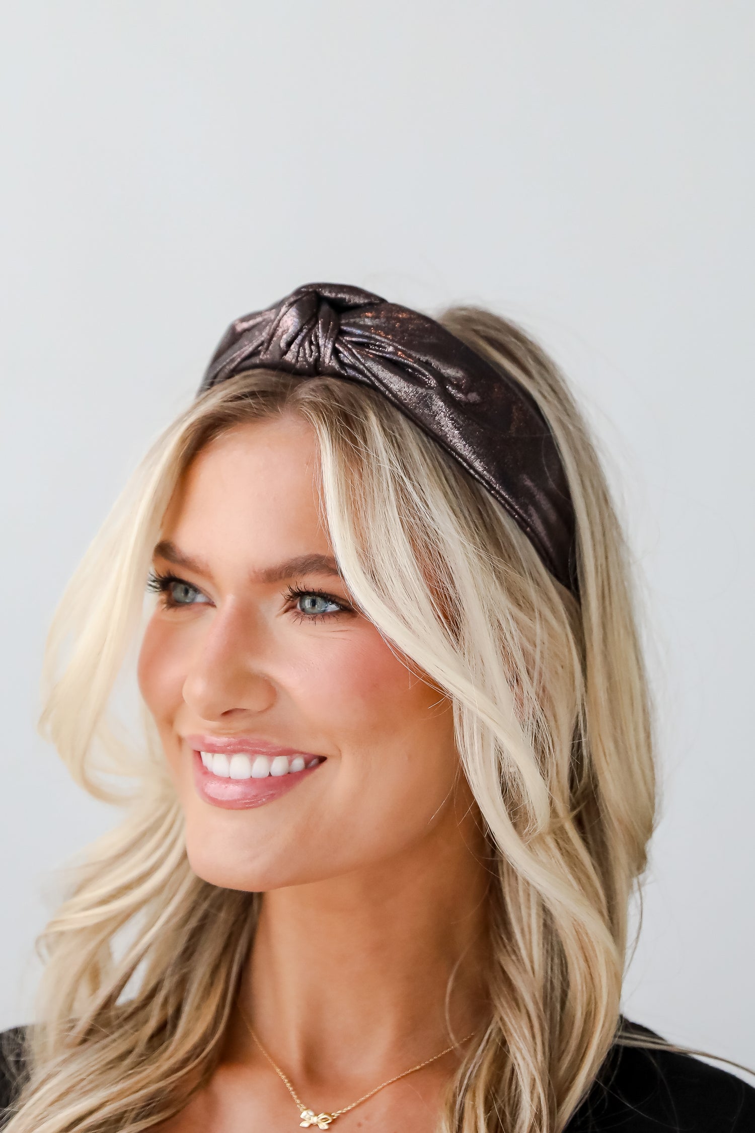 Glittering Element Metallic Knotted Headband