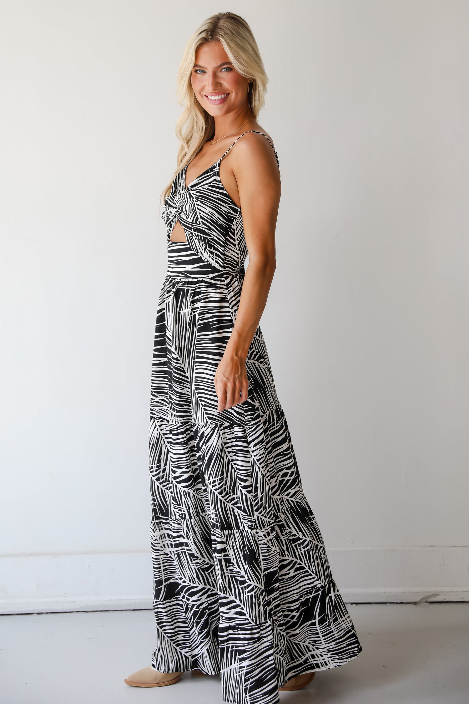 Certain Confidence Black Cutout Maxi Dress