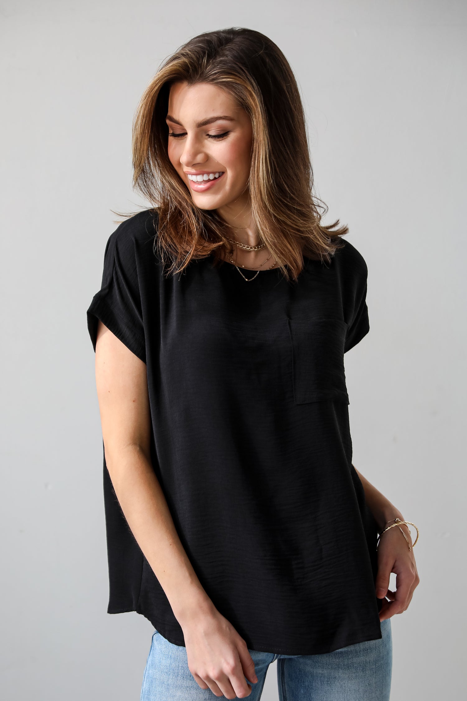 trendy black top