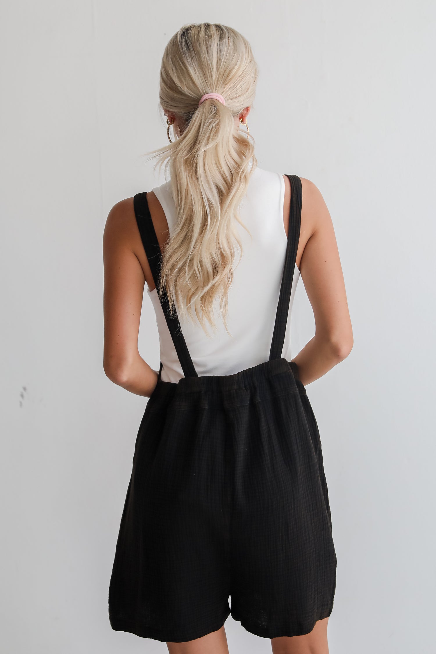 Desired Impression Black Linen Romper