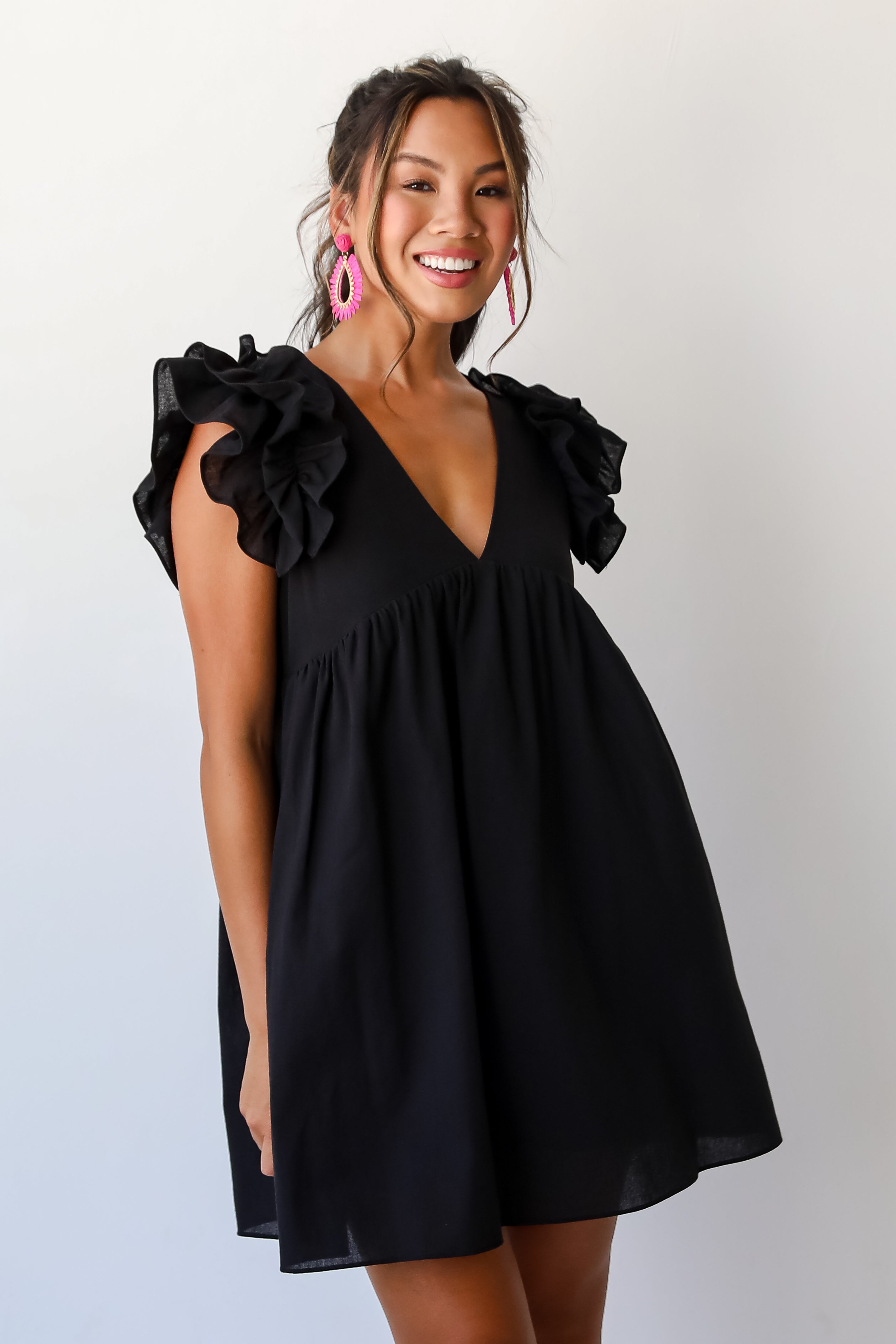 Ideally Sweet Black Romper Dress