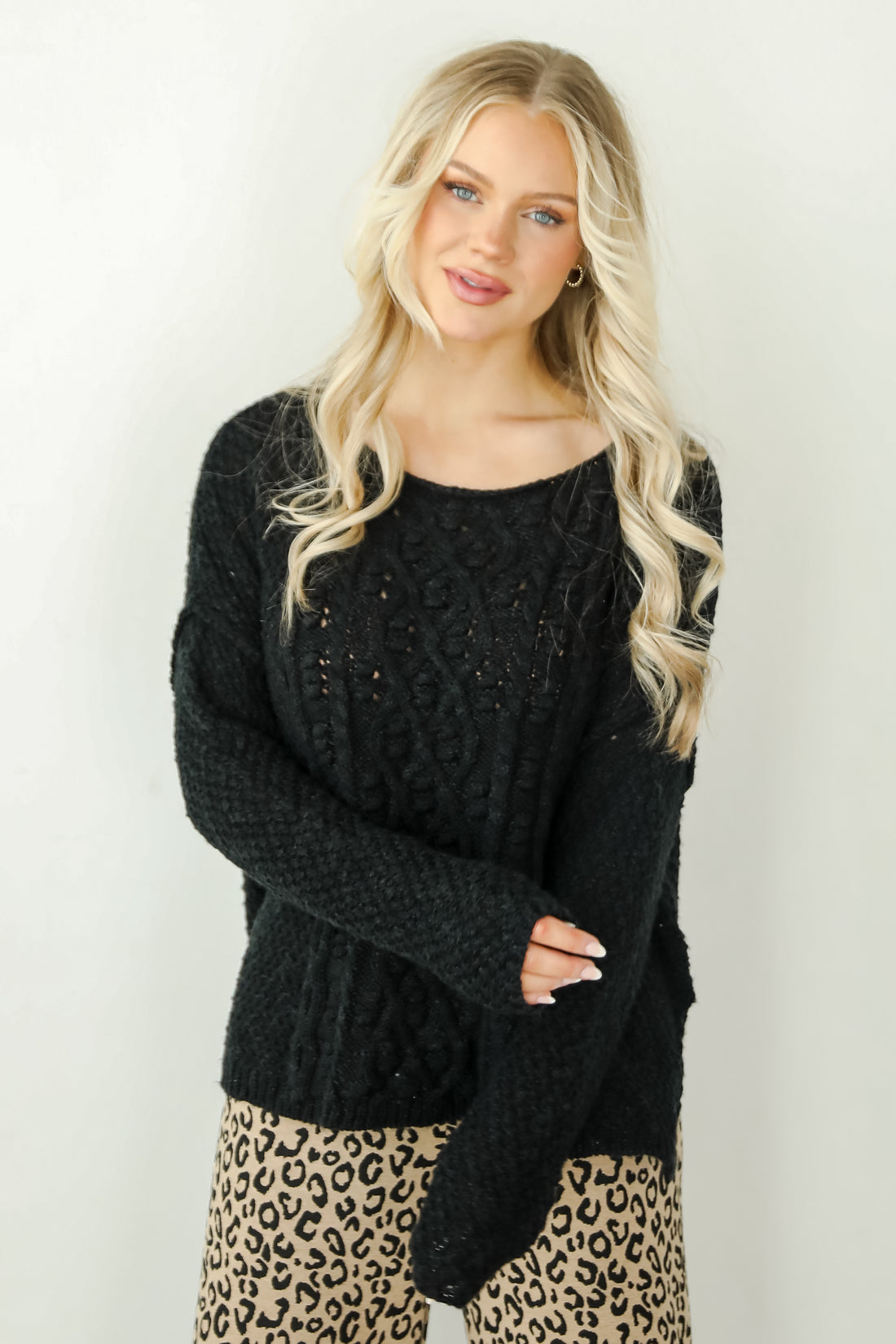 Cherished Crush Black Sweater