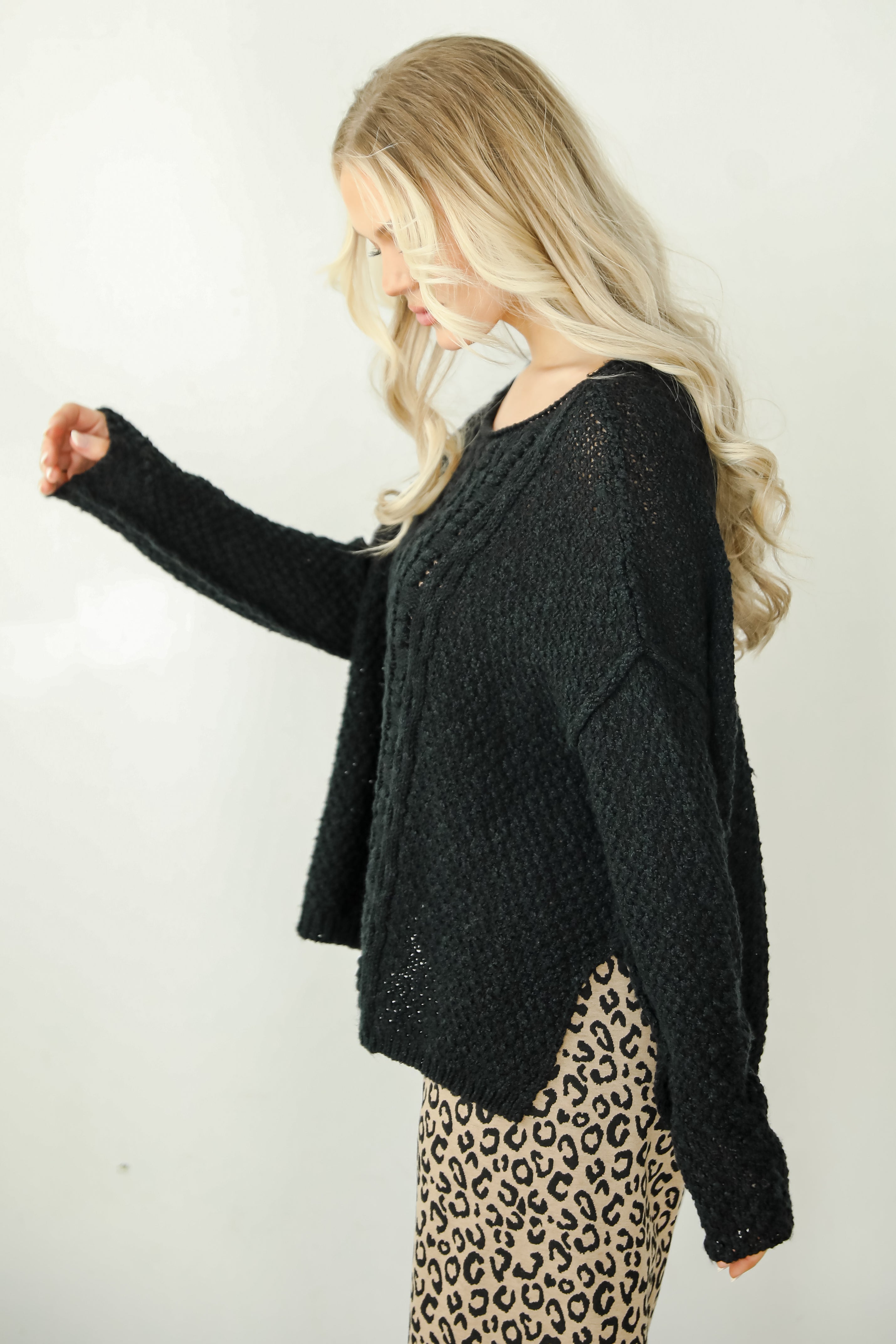 Cherished Crush Black Sweater