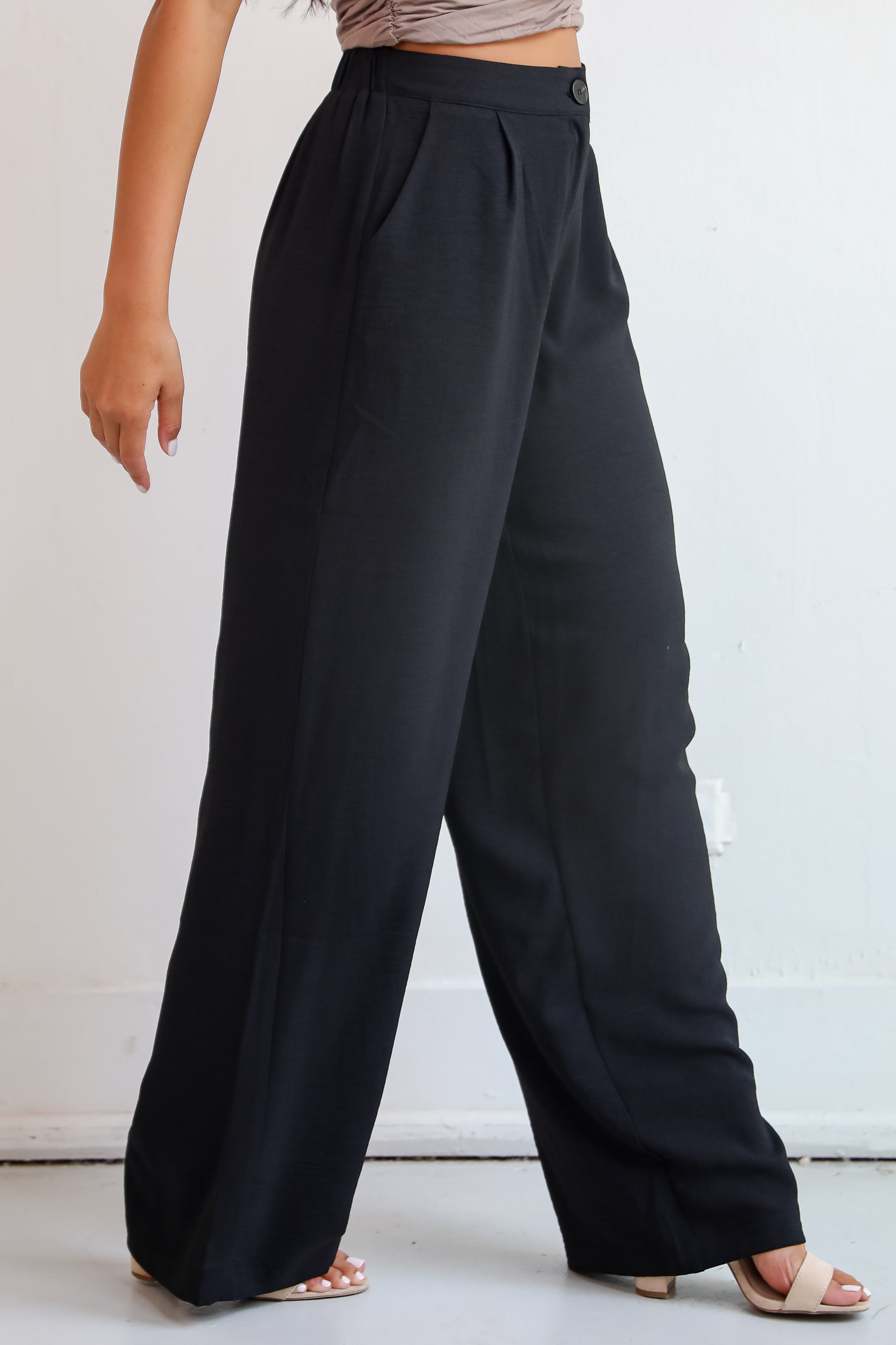 Aesthetic Attitude Black Trouser Pants