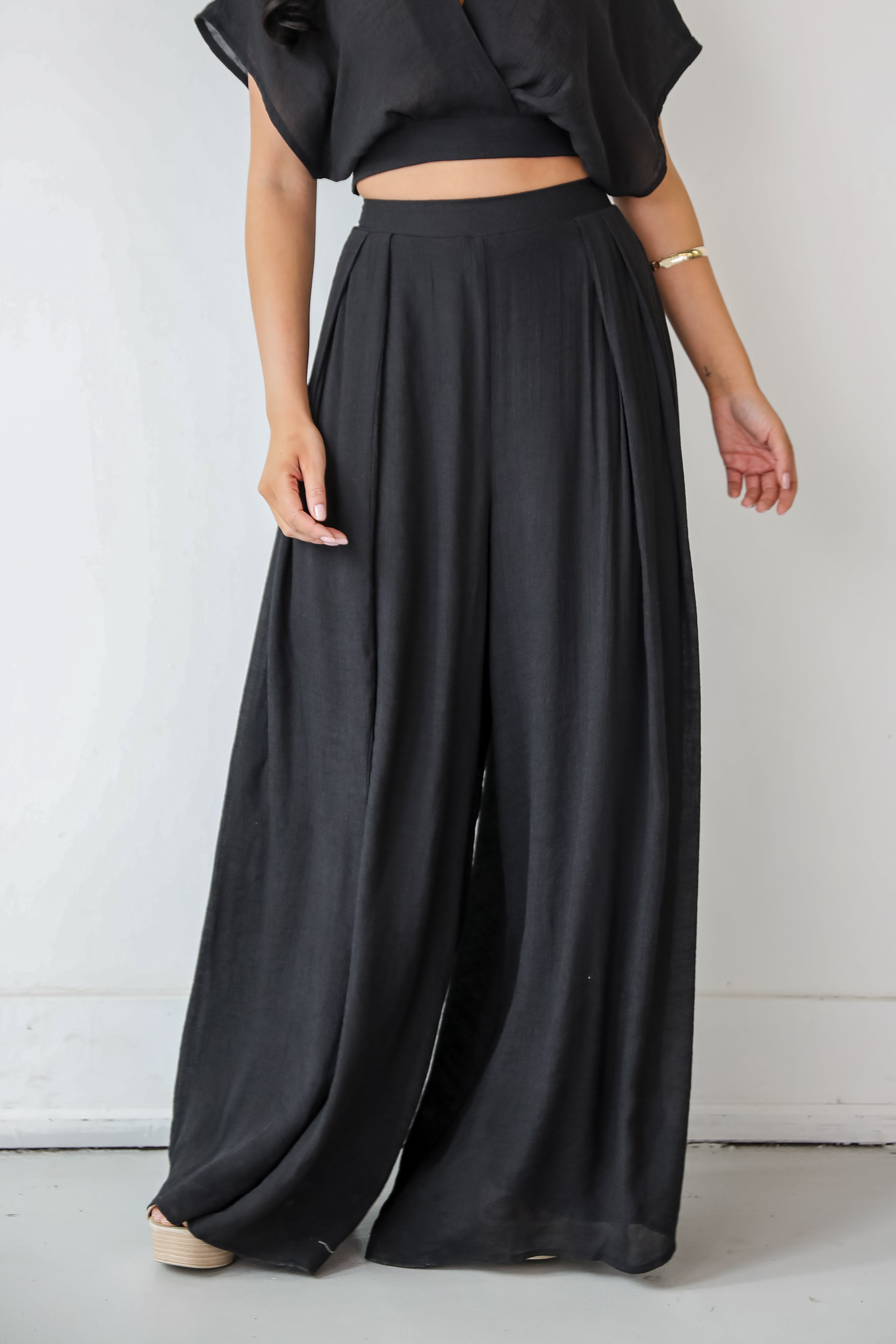 Delightful Direction Black Wide Leg Pants