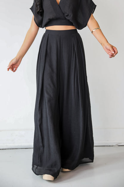 Delightful Direction Black Wide Leg Pants