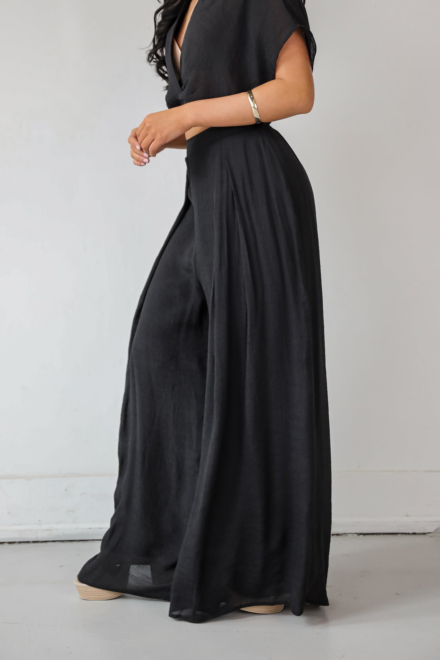 Delightful Direction Black Wide Leg Pants