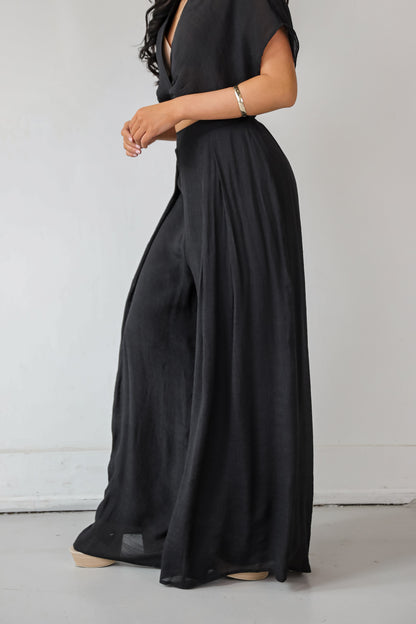 Delightful Direction Black Wide Leg Pants