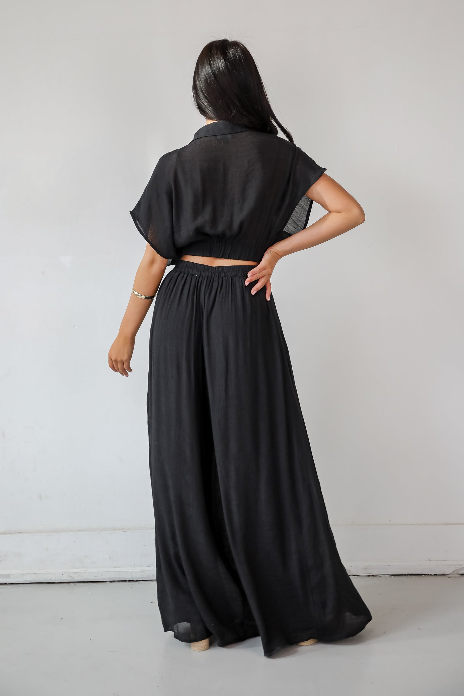 Delightful Direction Black Wide Leg Pants