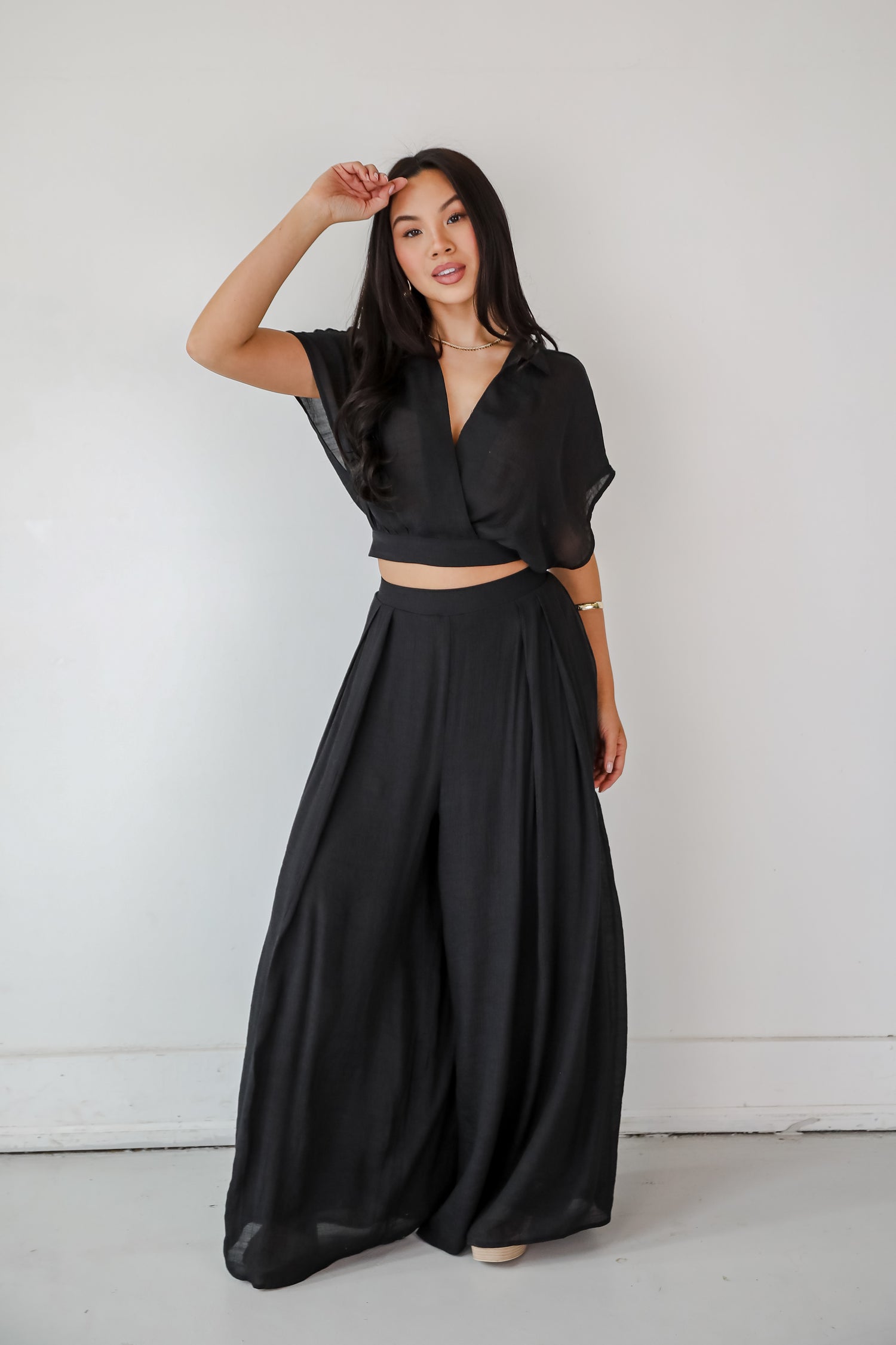 Delightful Direction Black Wide Leg Pants