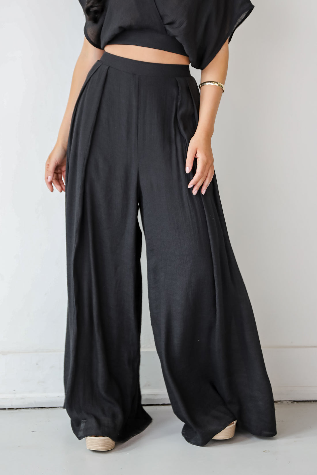 Delightful Direction Black Wide Leg Pants