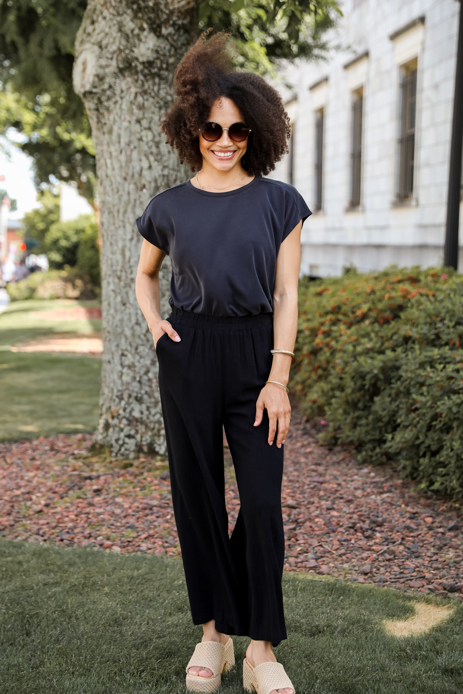 cute Black Linen Pants