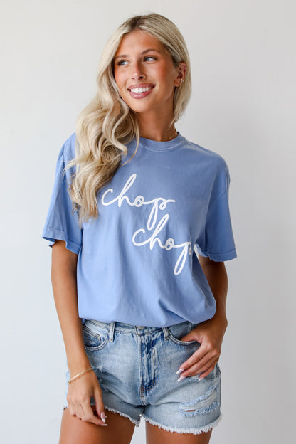 Light Blue Chop Chop Tee