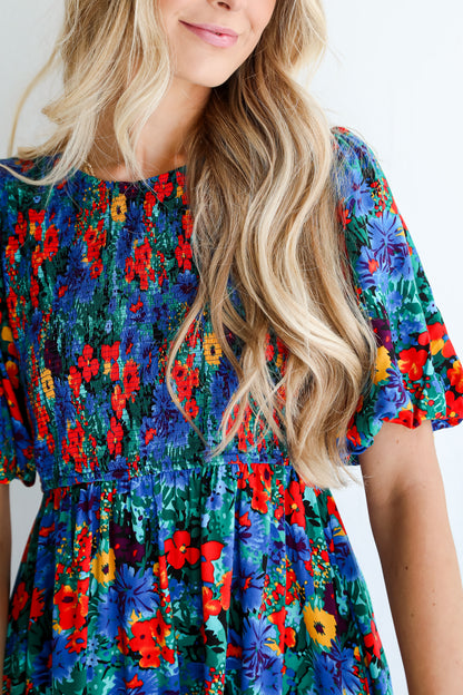 colorful floral dress