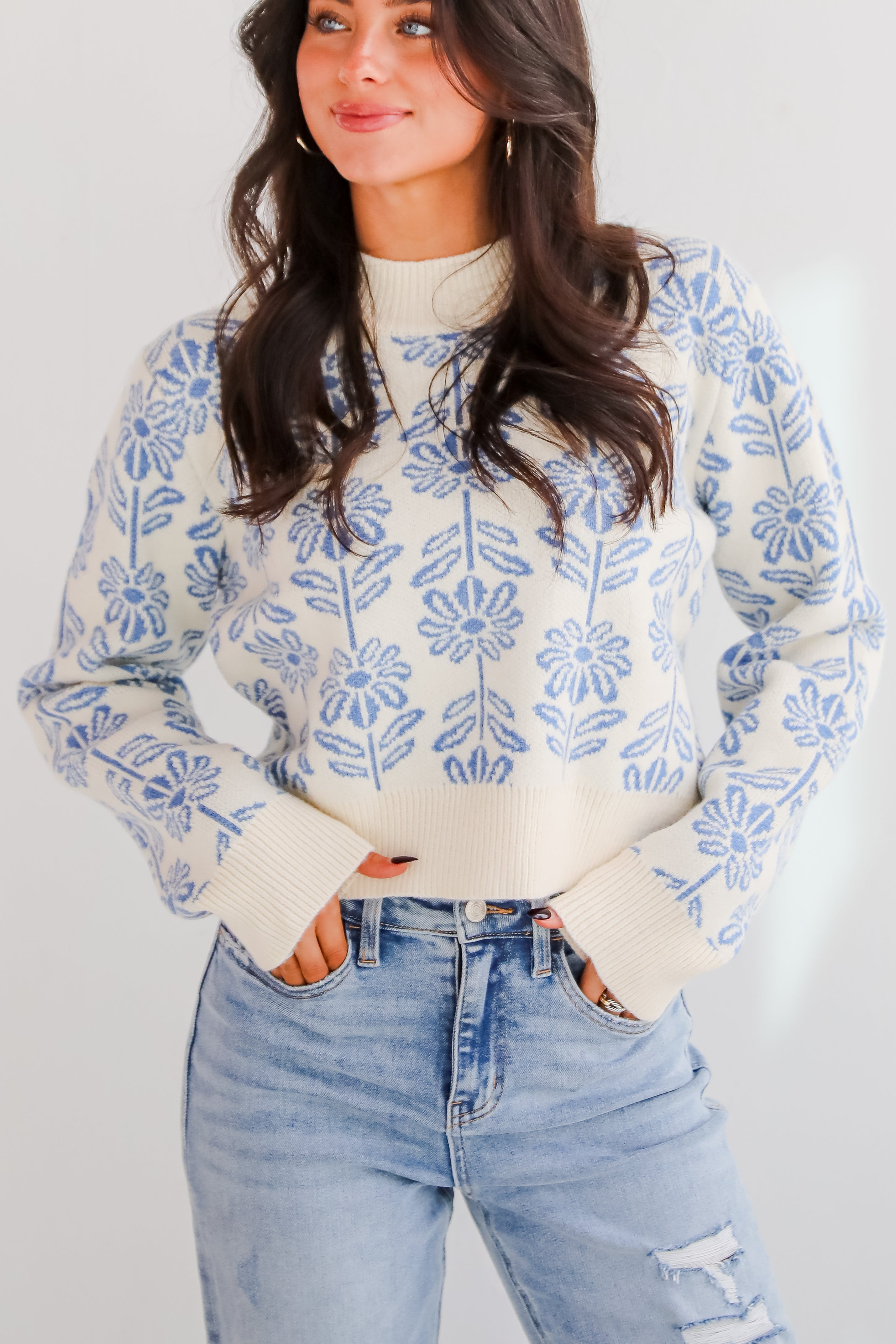 Tempting Romance Flower Sweater