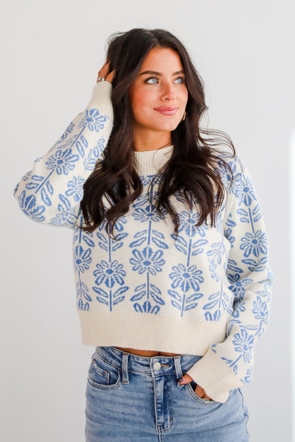 Tempting Romance Flower Sweater