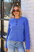 Blue Henley Sweater