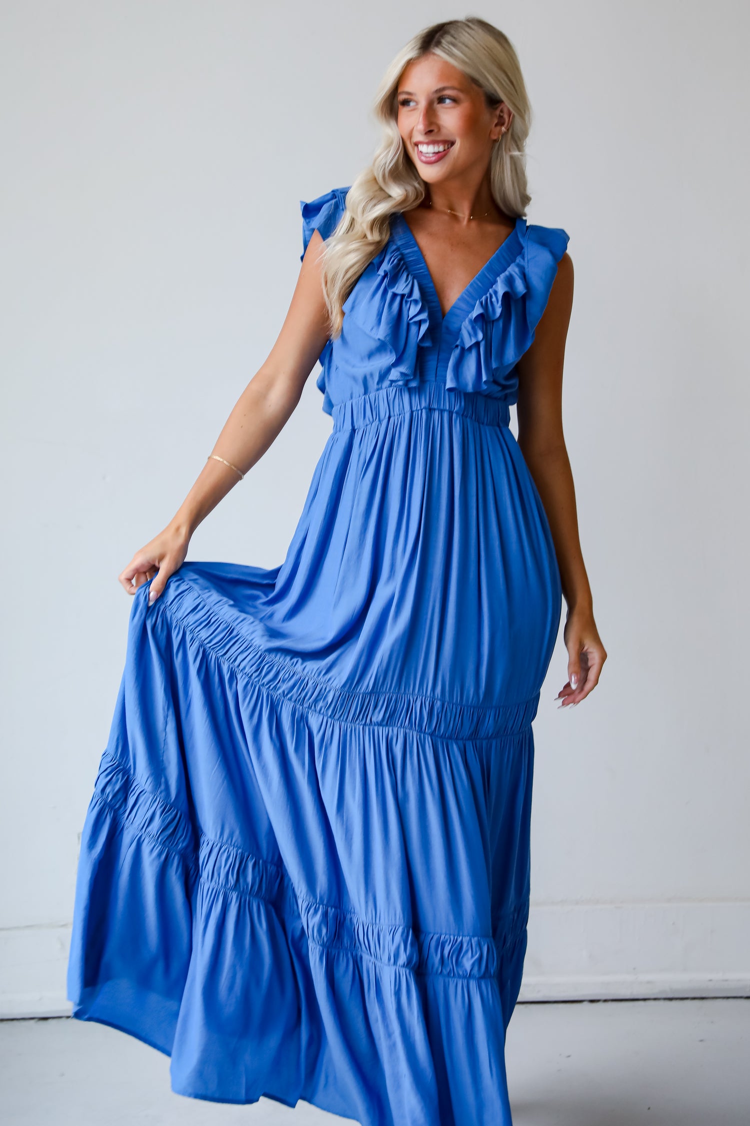 Gorgeous Occasion Blue Maxi Dress