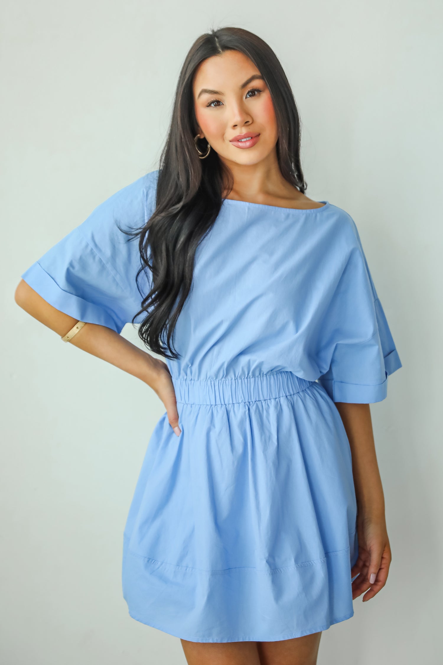 Captivating Sweetheart Blue Mini Dress