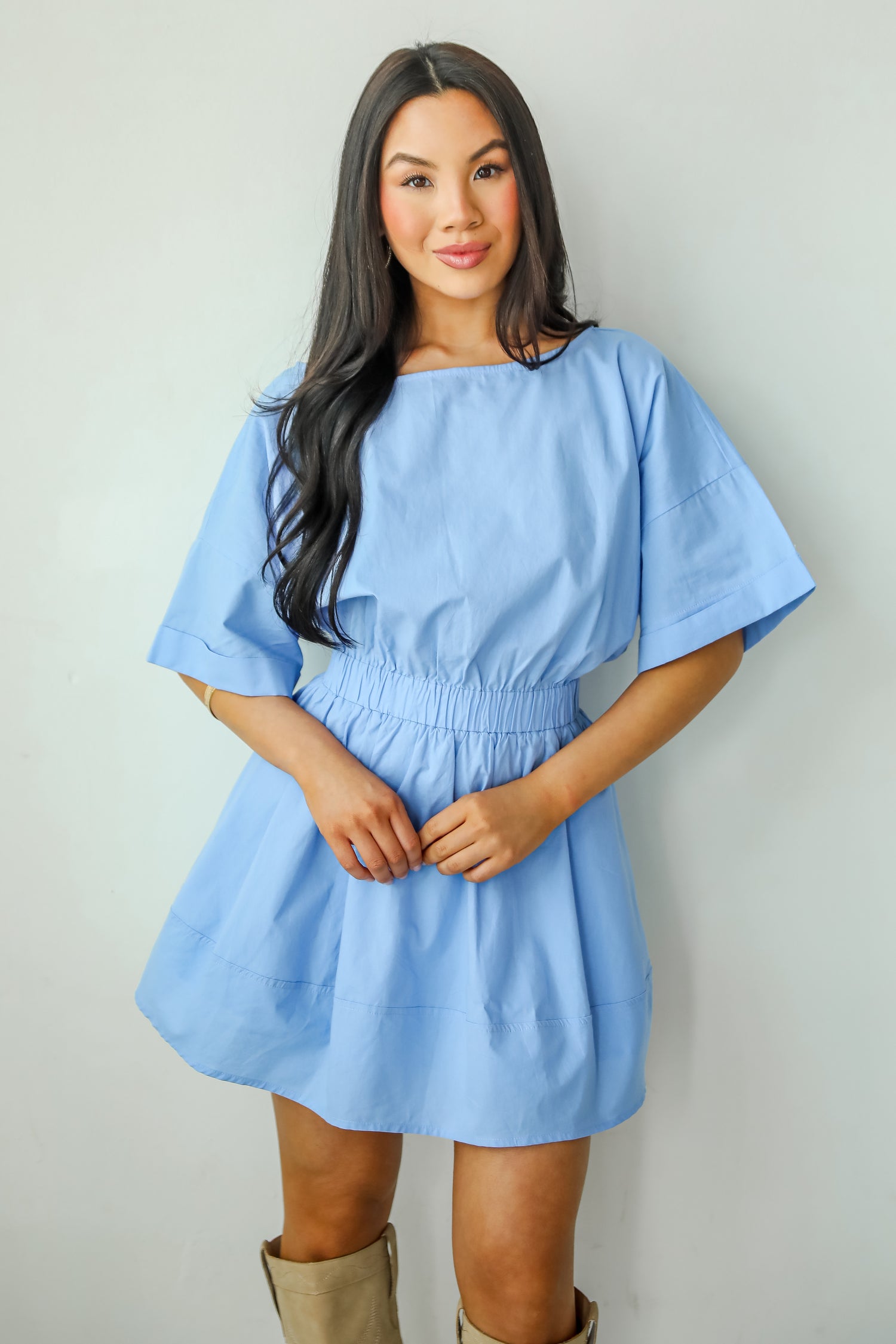 Captivating Sweetheart Blue Mini Dress