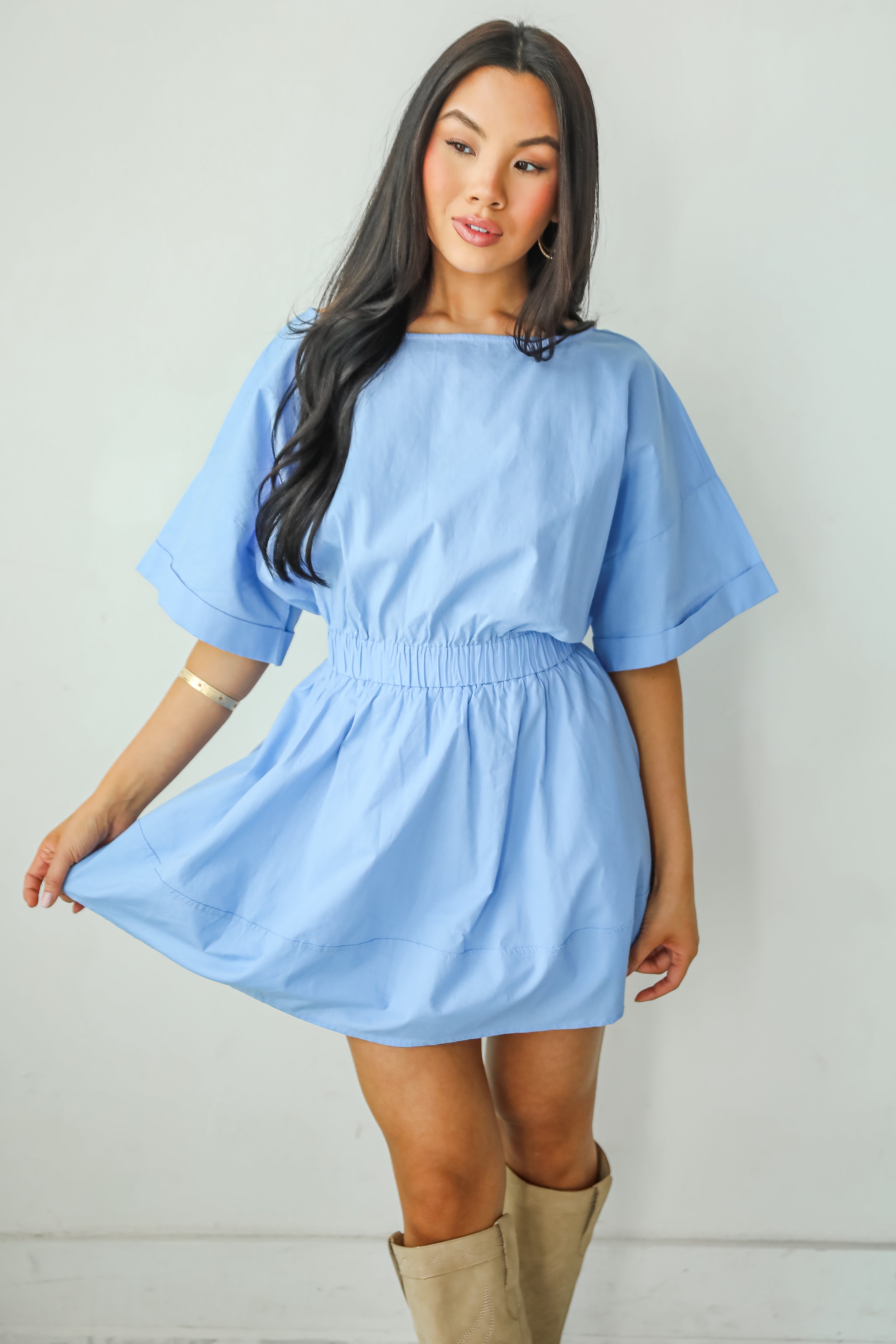 Captivating Sweetheart Blue Mini Dress