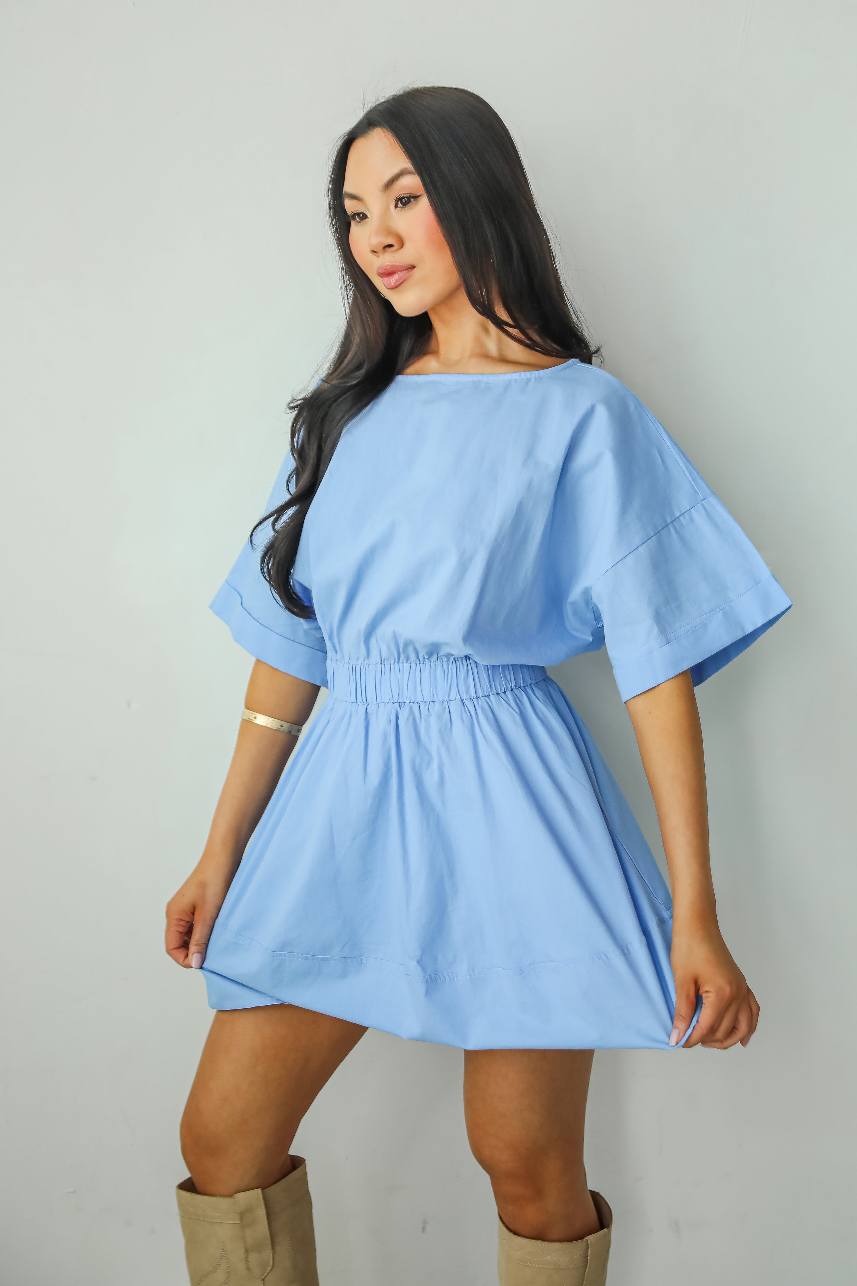 Captivating Sweetheart Blue Mini Dress