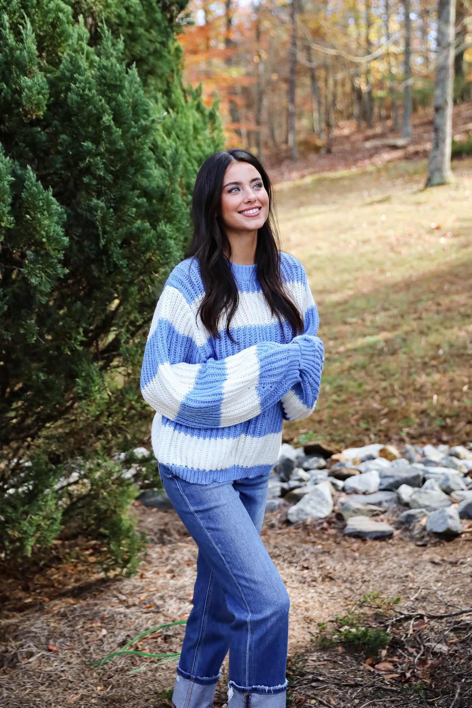 Cozy Aesthetic Striped Oversized Sweater