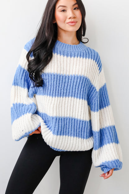 Cozy Aesthetic Striped Oversized Sweater