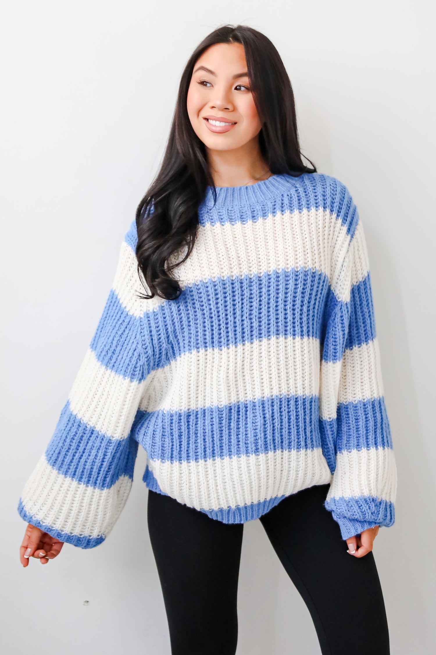 Cozy Aesthetic Striped Oversized Sweater