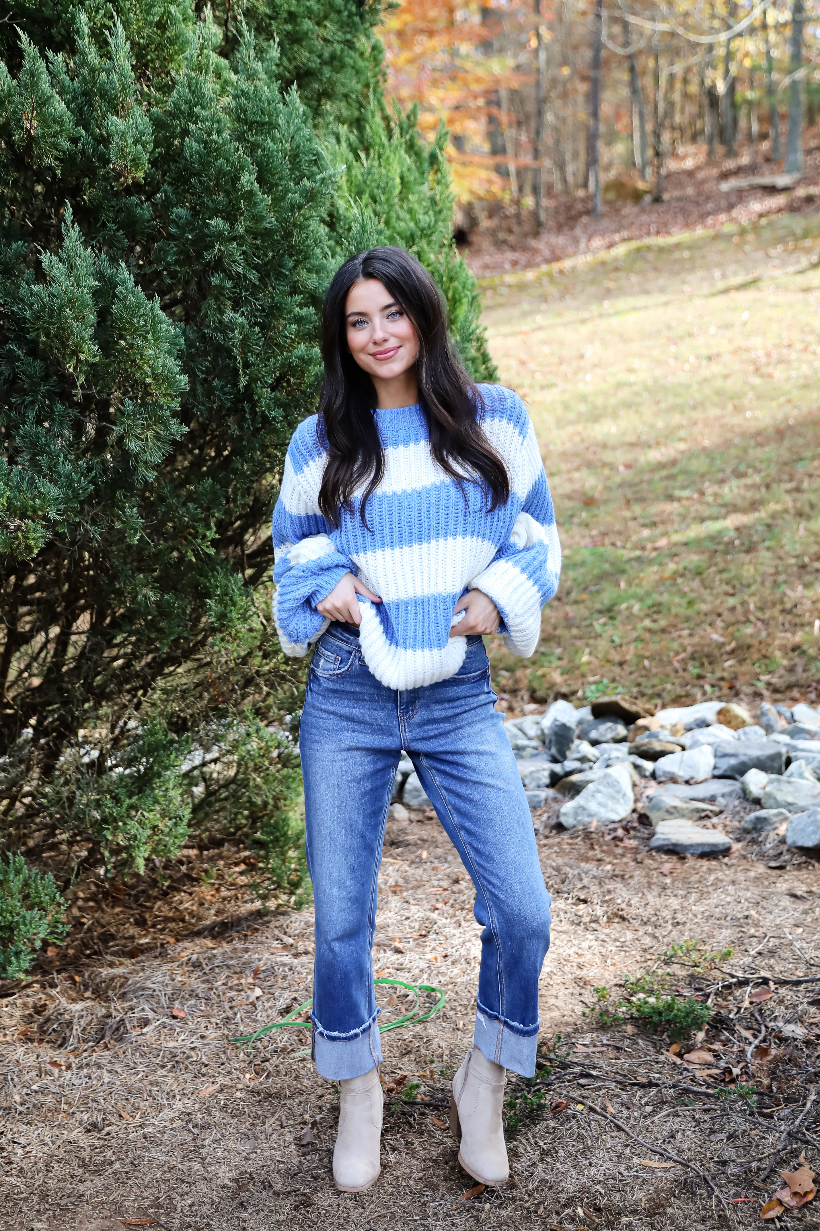 Cozy Aesthetic Striped Oversized Sweater