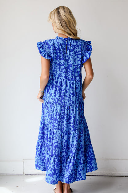 Spectacularly Gorgeous Navy Tiered Maxi Dress