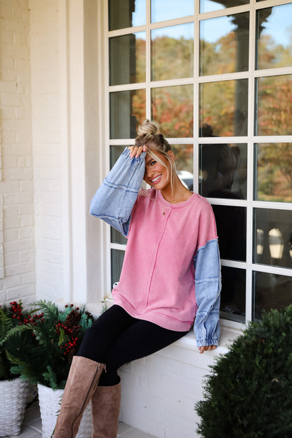 Wintertime Comfort Contrast Pullover