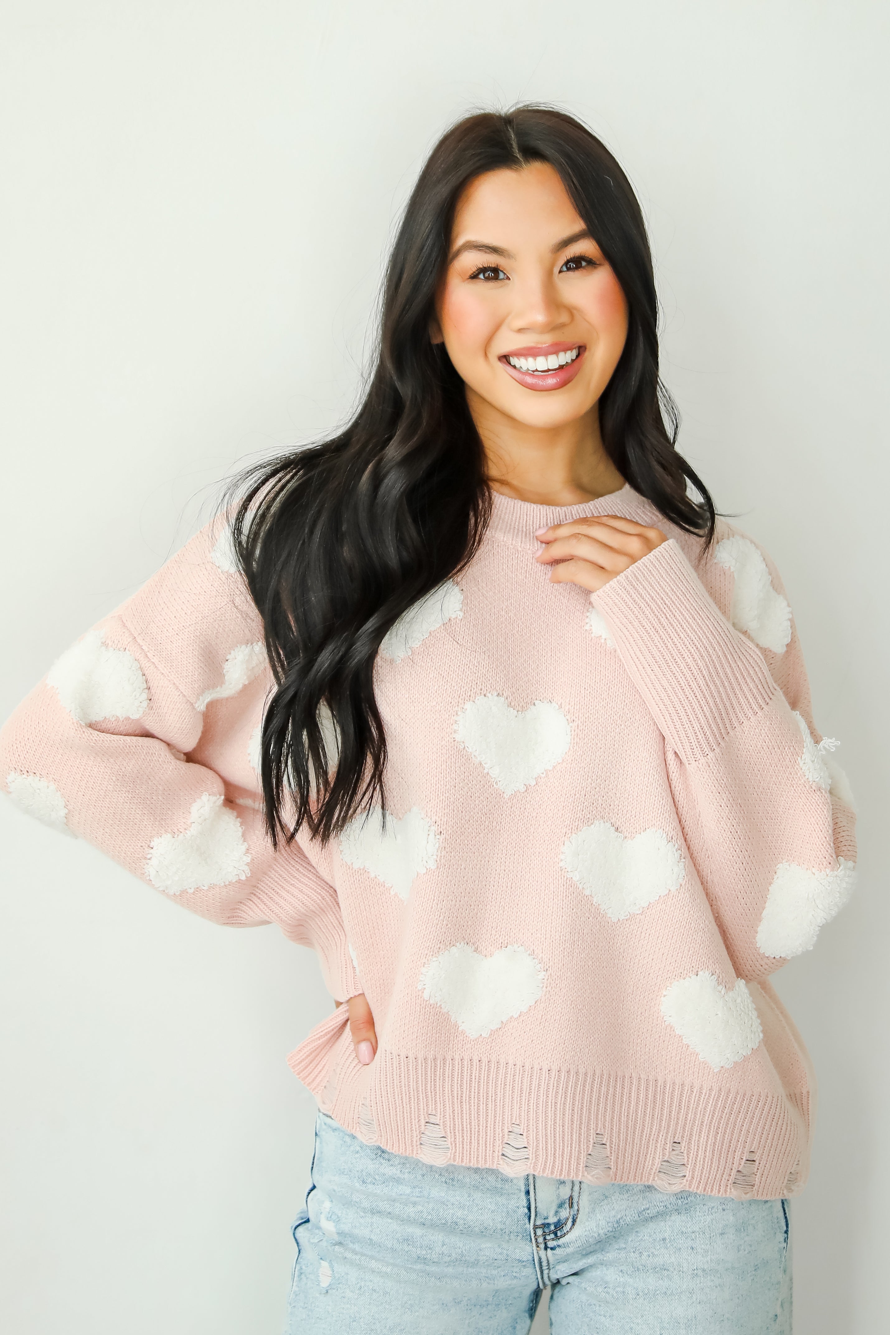 Easily Loved Heart Sweater