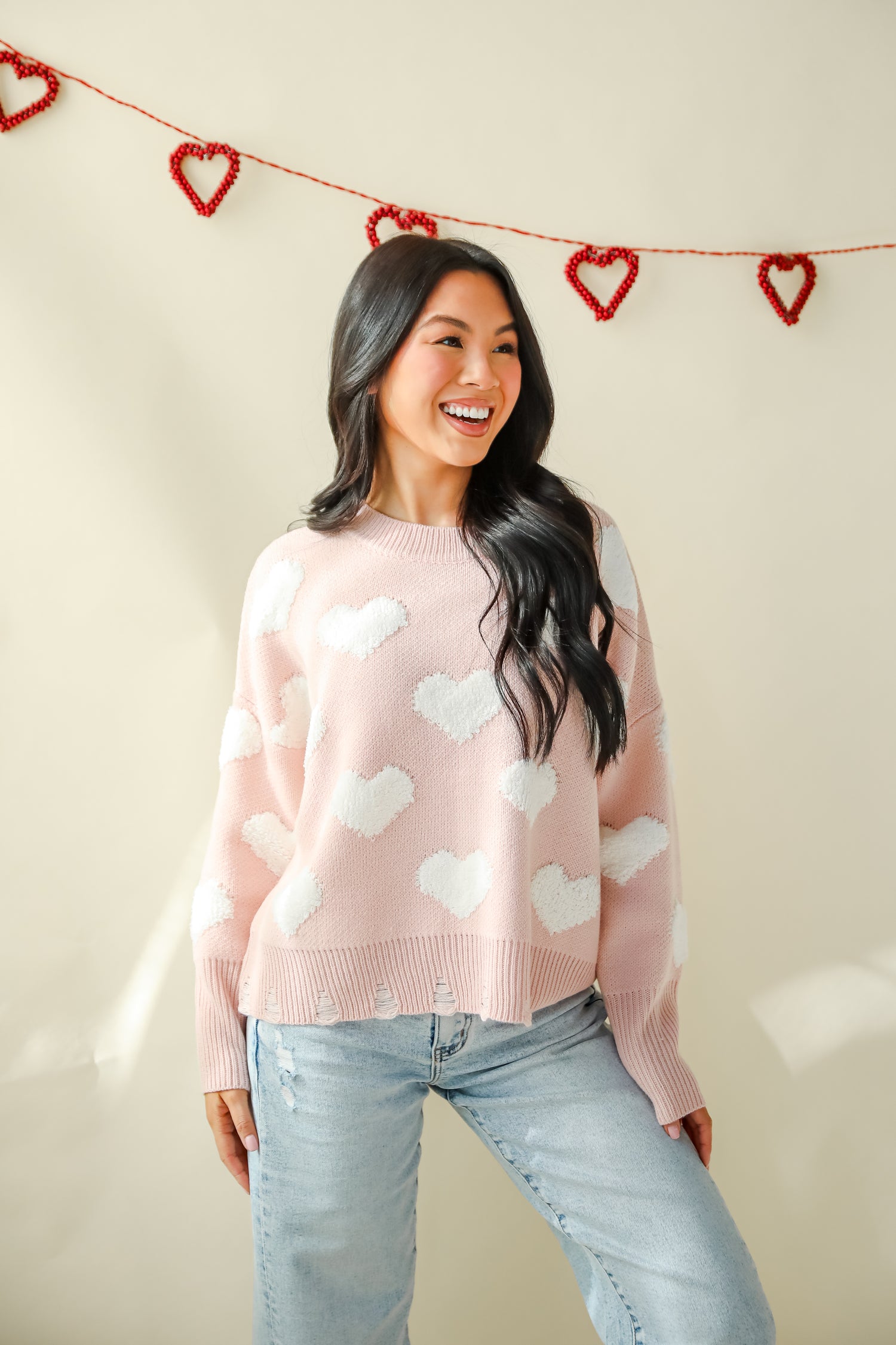 Easily Loved Heart Sweater