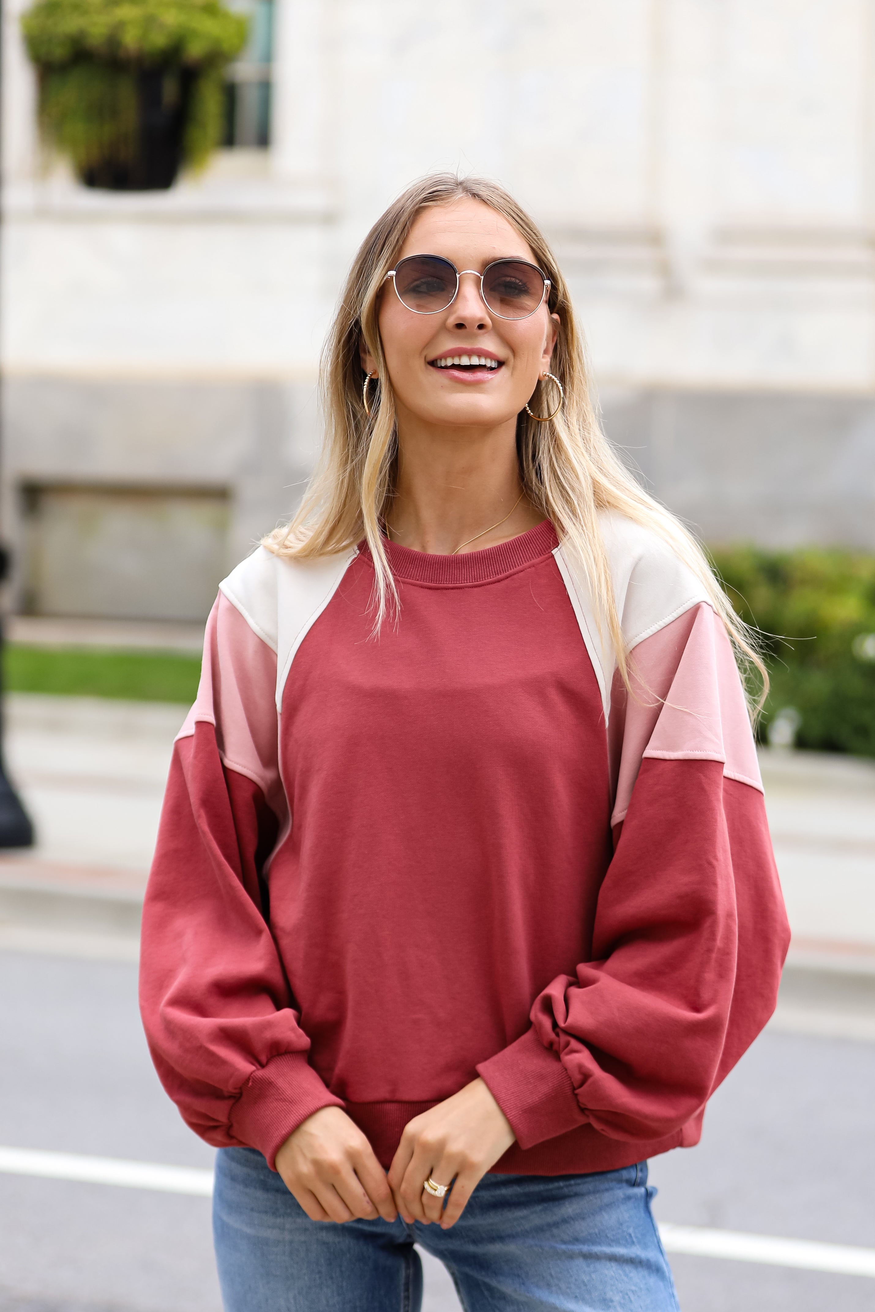 Seasonal Classic Color Block Pullover