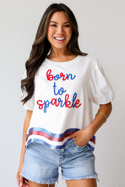 Born To Sparkle Sequin Top