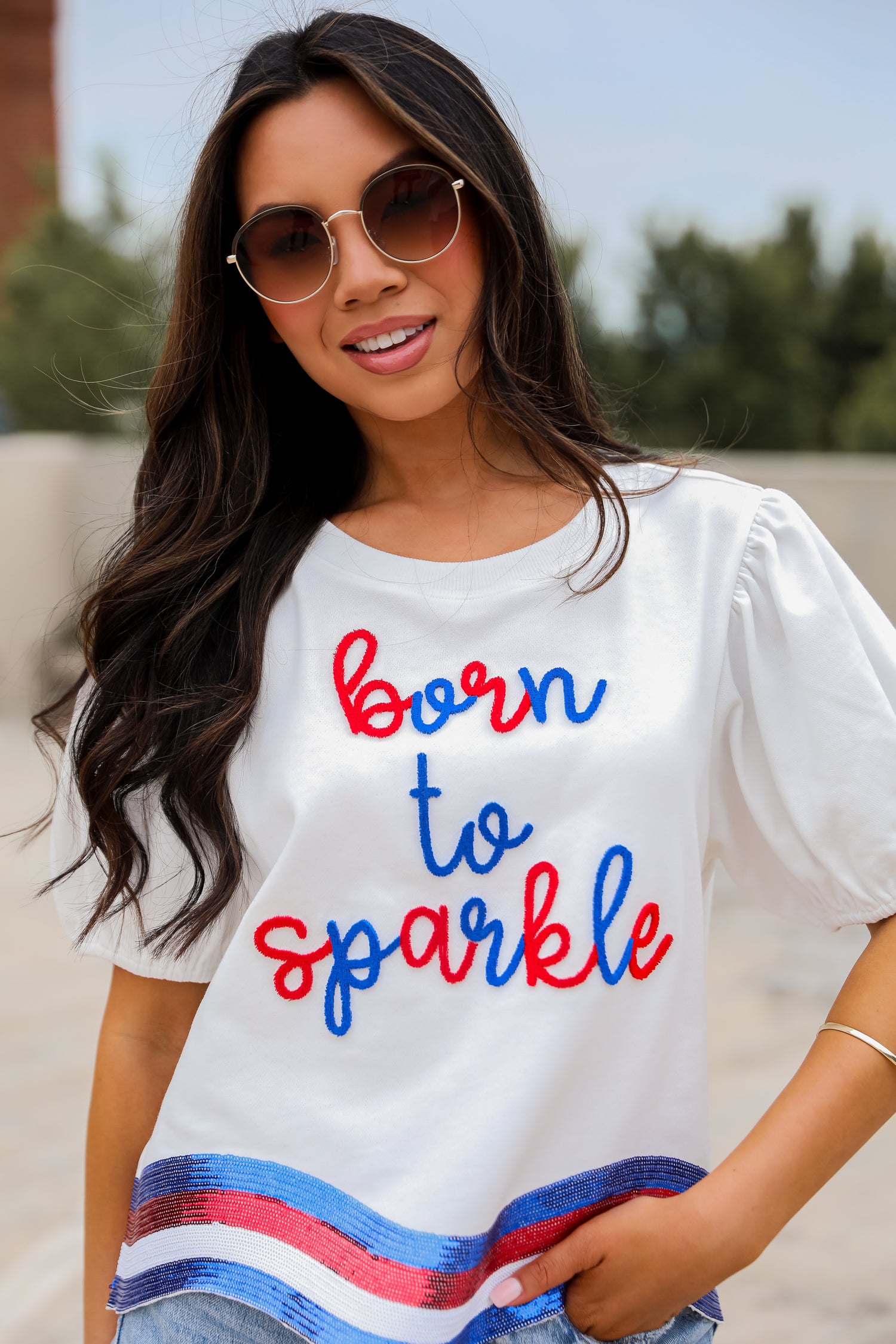 Born To Sparkle Sequin Top