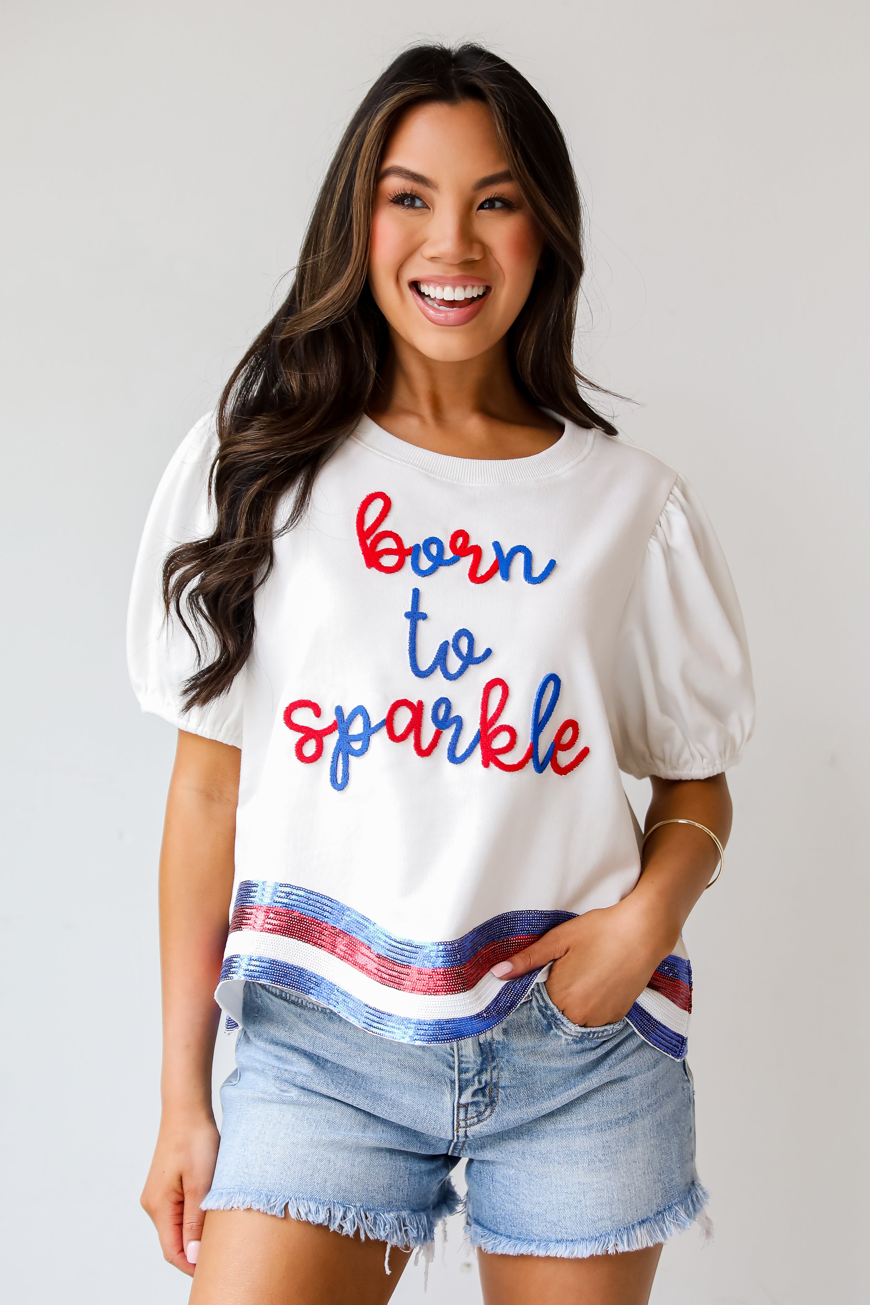 Born To Sparkle Sequin Top