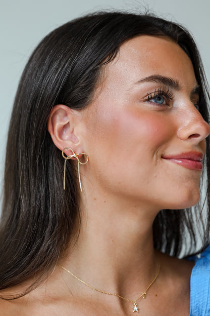 Sami Gold Bow Earrings