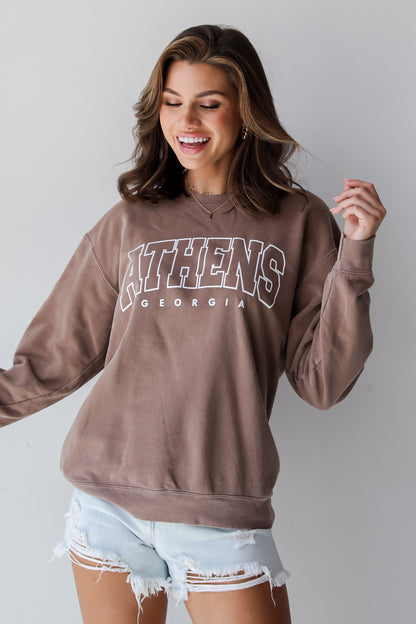 Brown Athens Georgia Sweatshirt