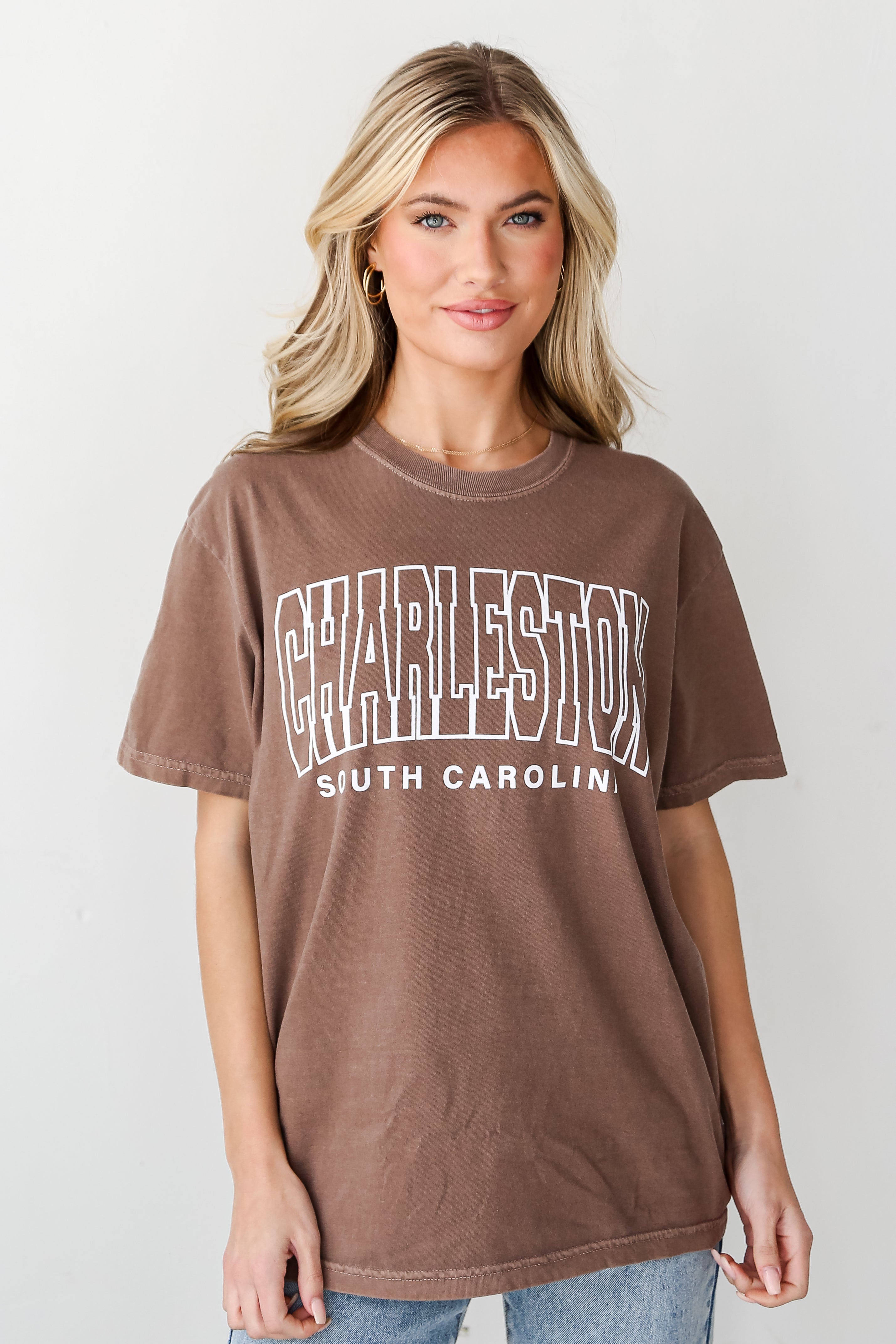 Brown Charleston South Carolina Tee front view