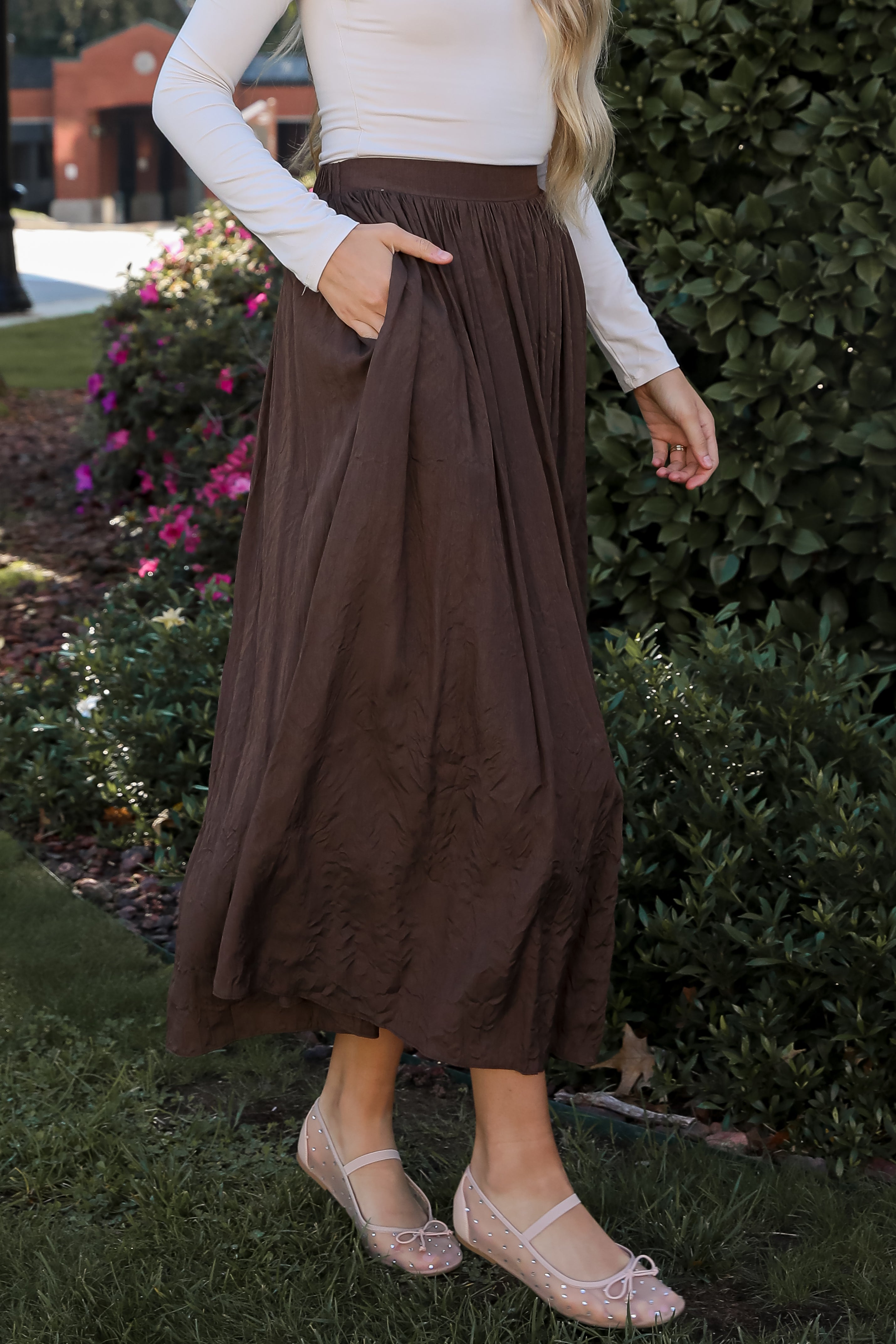 Truly Profound Brown Maxi Skirt