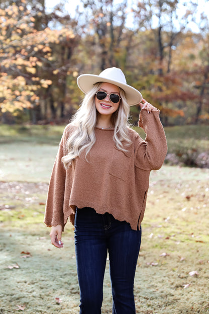 Cooler Forecast Brown Sweater