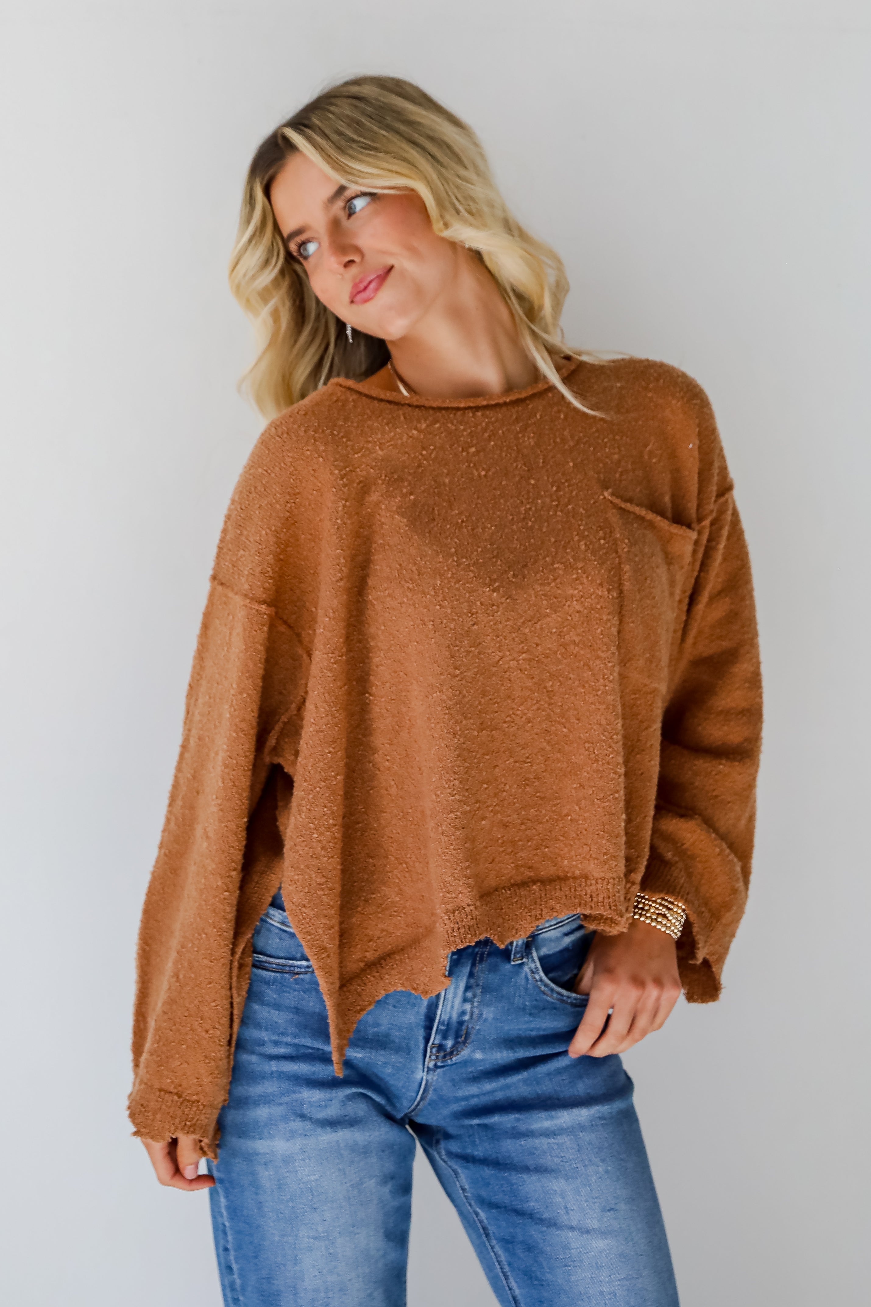 Cooler Forecast Brown Sweater