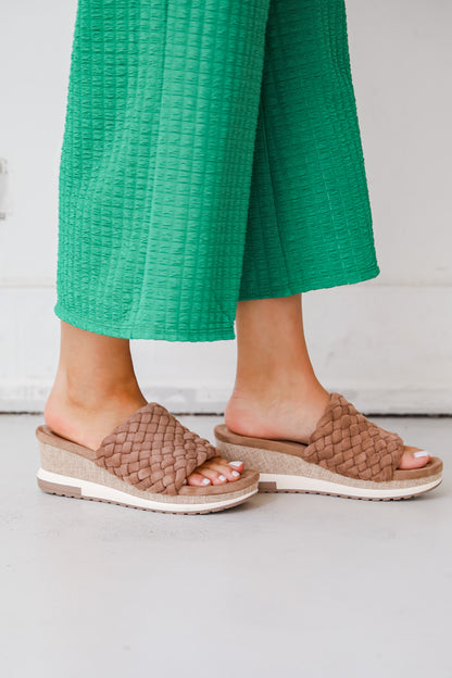 Taupe Platform Wedges