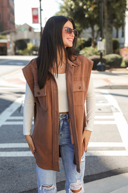 Cuddly Forecast Brushed Knit Vest