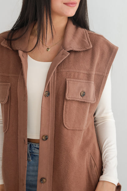 Cuddly Forecast Brushed Knit Vest