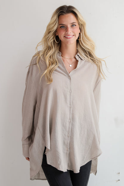 Allison Oversized Button-Up Blouse