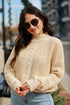 taupe Mock Neck Sweater